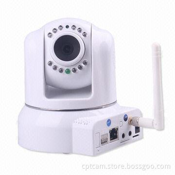 Night Vision Camera, Plug-and-play, 720-pixel, Pan/Tilt, Supports Smartphone, Micro SD Card 32GB